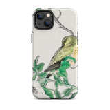 Bulbul and Rugosa - Numata Kashu Shūchō Gafu Iphone Case 14 Plus / Matte Bird-themed Phone Case Numata Kashu, Pocket-sized Avian Symphony,