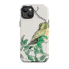 Bulbul and Rugosa - Numata Kashu Shūchō Gafu Iphone Case, 14 Plus / Tough Phone, Bird-themed Phone Case