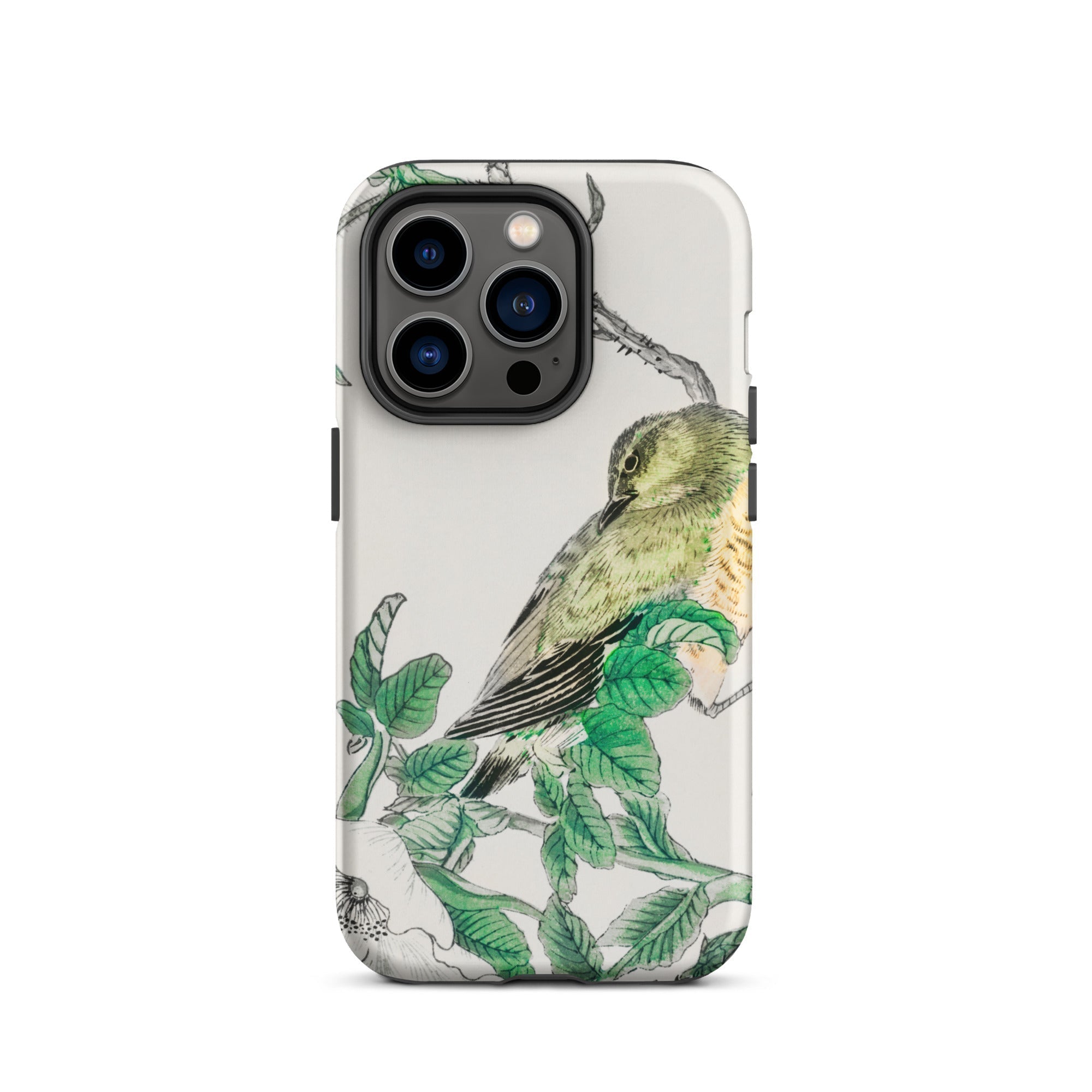 Bulbul and Rugosa - Numata Kashu Shūchō Gafu Iphone Case, 14 Pro / Tough Phone, Bird-themed Iphone Case