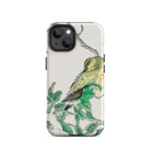 Bulbul and Rugosa - Numata Kashu Shūchō Gafu Iphone Case, 14 / Tough Phone, Bird-themed Iphone Case