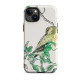 Bulbul and Rugosa - Numata Kashu Shūchō Gafu Iphone Case 15 Plus / Matte Bird-themed Phone Case Numata Kashu, Pocket-sized Avian Symphony,