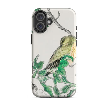 Bulbul and Rugosa - Numata Kashu Shūchō Gafu Iphone Case 16 Plus / Matte Bird-themed Phone, Pocket-sized Avian Symphony, Bird Mobile Cases
