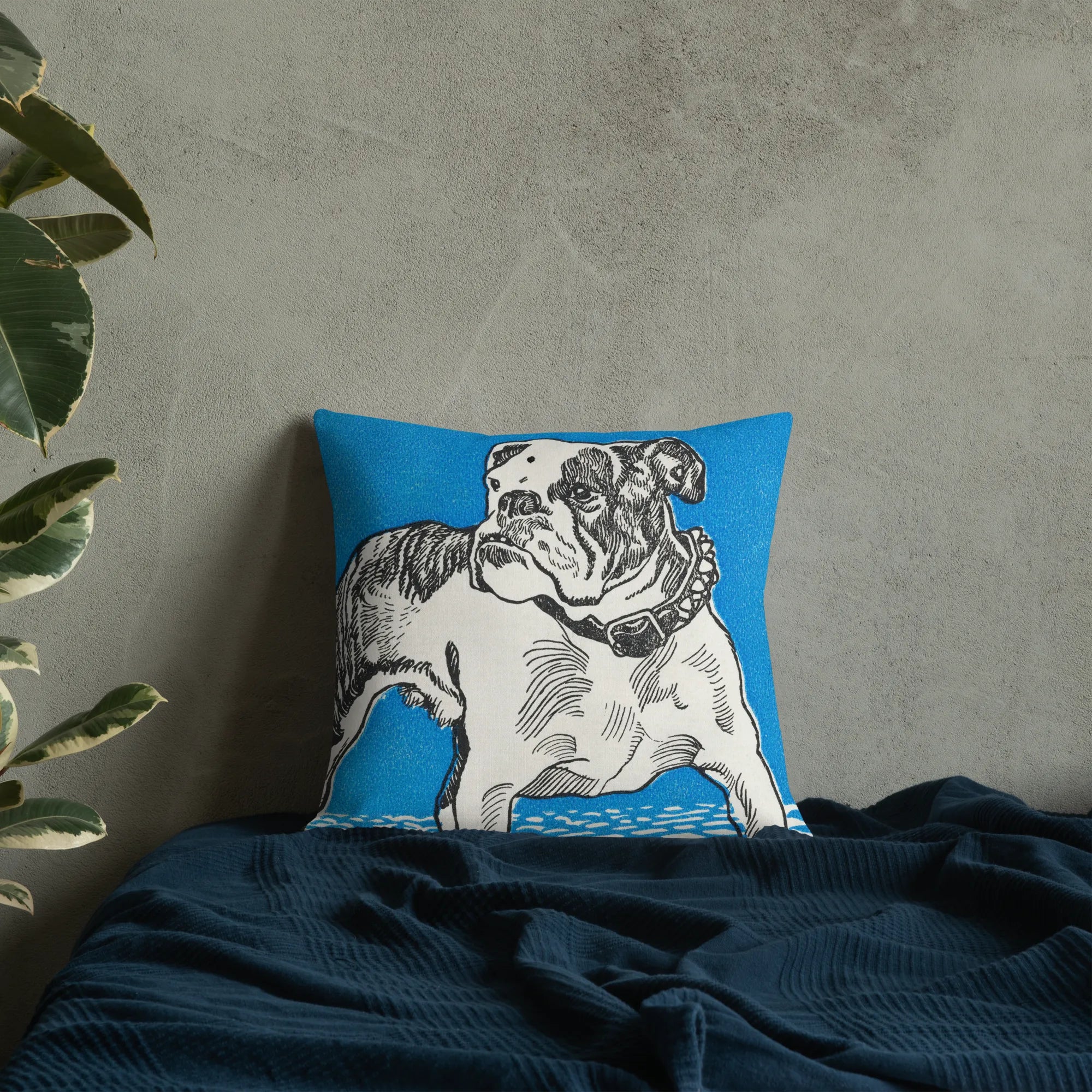 Bulldog By Moriz Jung Cushion - Throw Pillows - Aesthetic Art