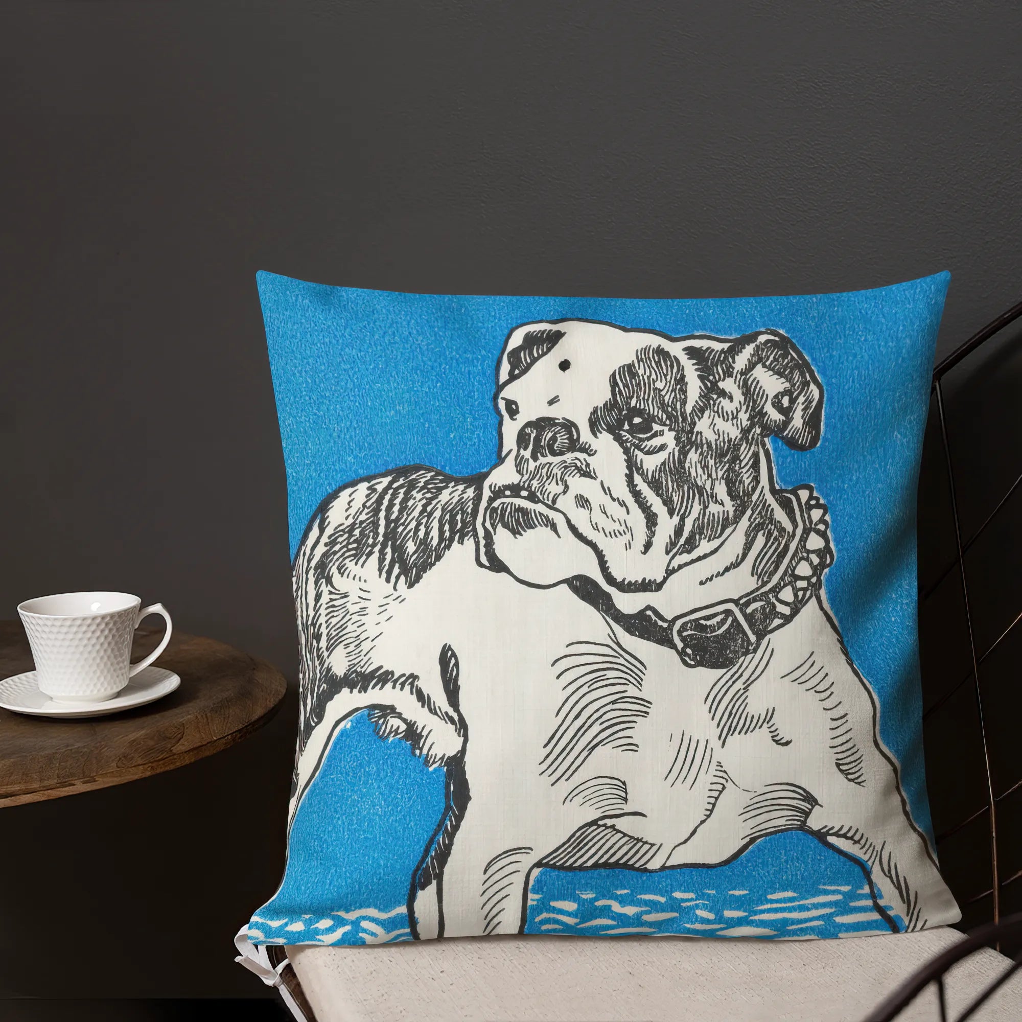 Bulldog - Moriz Jung Lithograph Dog Art Pillow - Throw Pillows - Aesthetic Art