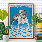 Bulldog - Moriz Jung Lithograph Dog Art Print Posters Prints & Visual Artwork