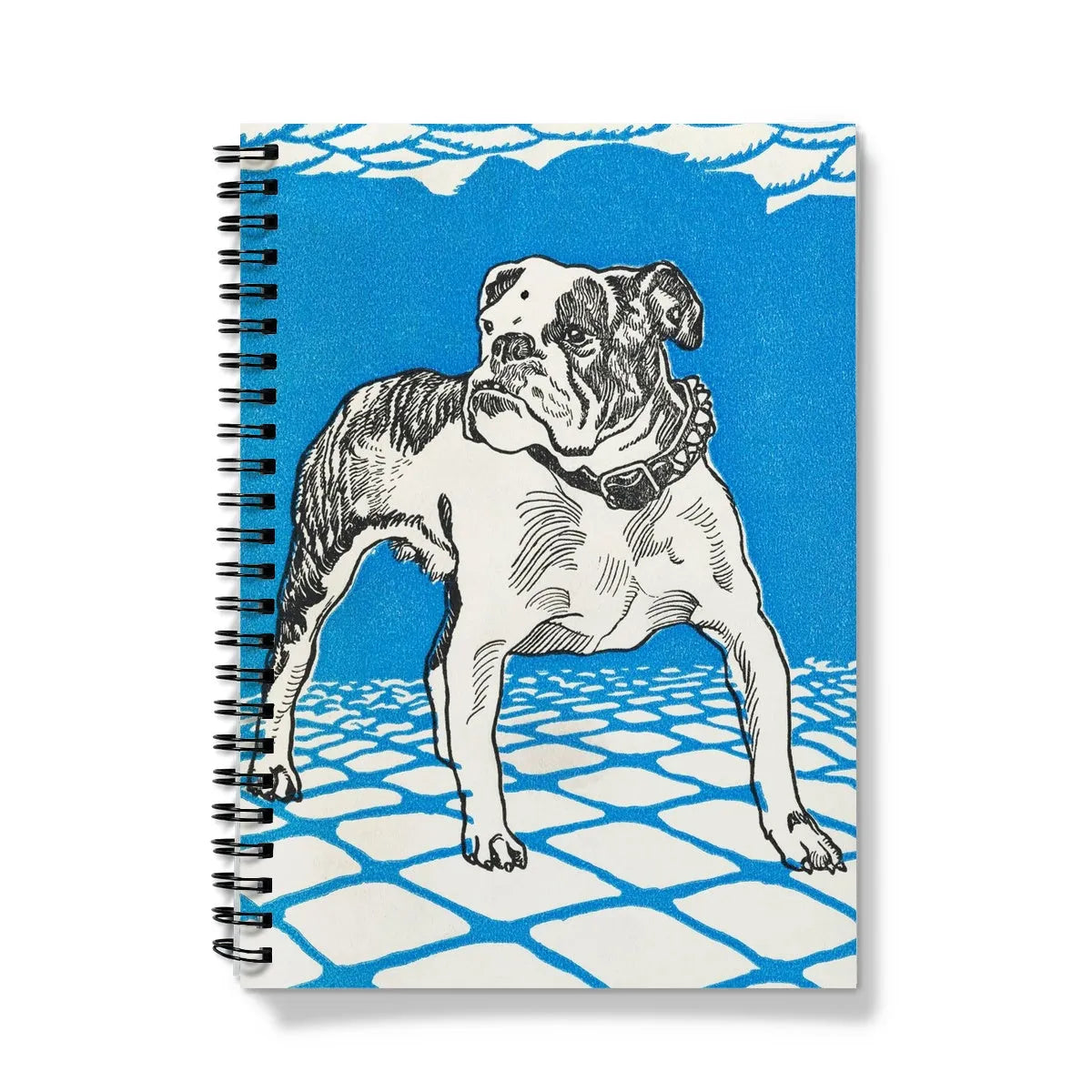 Bulldog By Moriz Jung Notebook - A5 / Graph - Notebooks & Notepads - Aesthetic Art