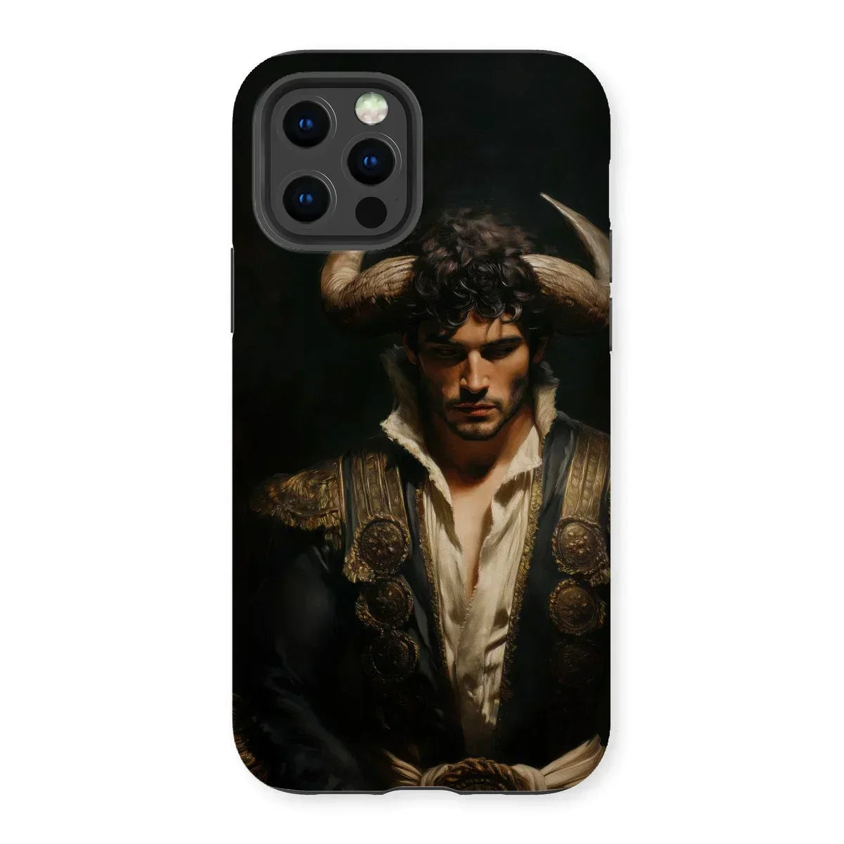 Bullish - Horny Gay Matador Iphone Case, 12 Pro / Matte, Phone Case Dramatic Portrait Matador Traditional Costume