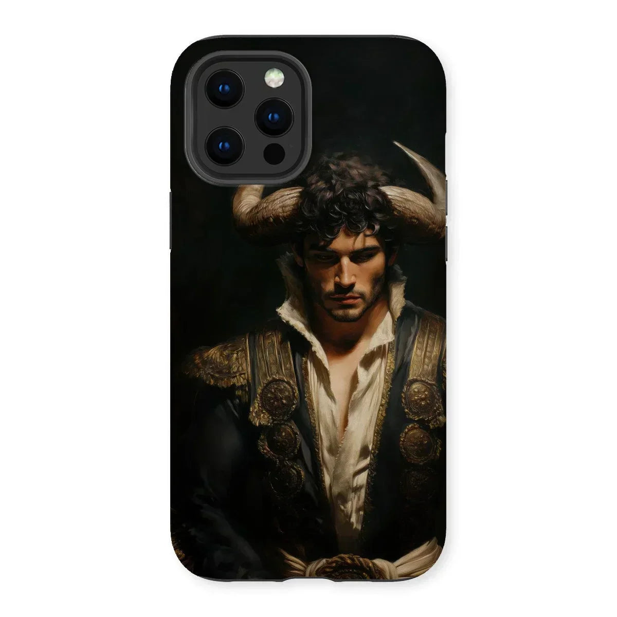 Bullish - Horny Gay Matador Iphone Case, 12 Pro Max / Matte, Phone Case Dramatic Portrait Man Dark Ornate Costume