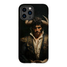 Bullish - Horny Gay Matador Iphone Case, 14 Pro Max / Matte, Phone Case Dramatic Portrait Person Horned Headdress Ornate