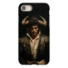 Bullish - Horny Gay Matador Iphone Case, 8 / Matte, Phone Case Dramatic Portrait Matador Horned Headdress