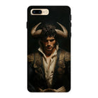 Bullish - Horny Gay Matador Iphone Case, 8 Plus / Matte, Phone Case Dramatic Portrait Matador Horned Headdress Ornate