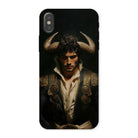 Bullish - Horny Gay Matador Iphone Case, x / Matte, Phone Case Dramatic Portrait Person Horned Headdress Ornate