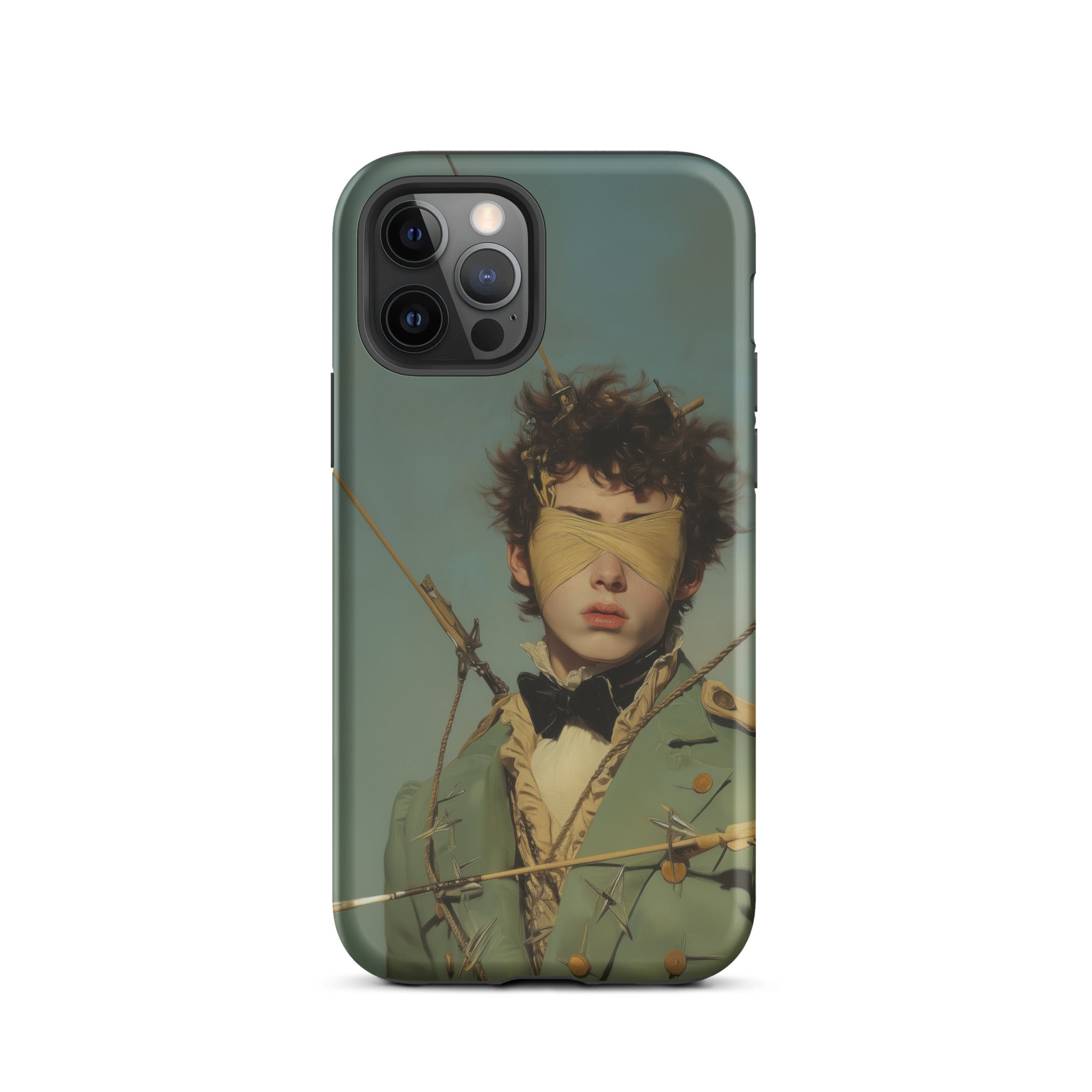 Bullseye Neo Baroque Gay Military Iphone Case, 12 Pro / Matte, Iphone Case Painting Blindfolded Boy