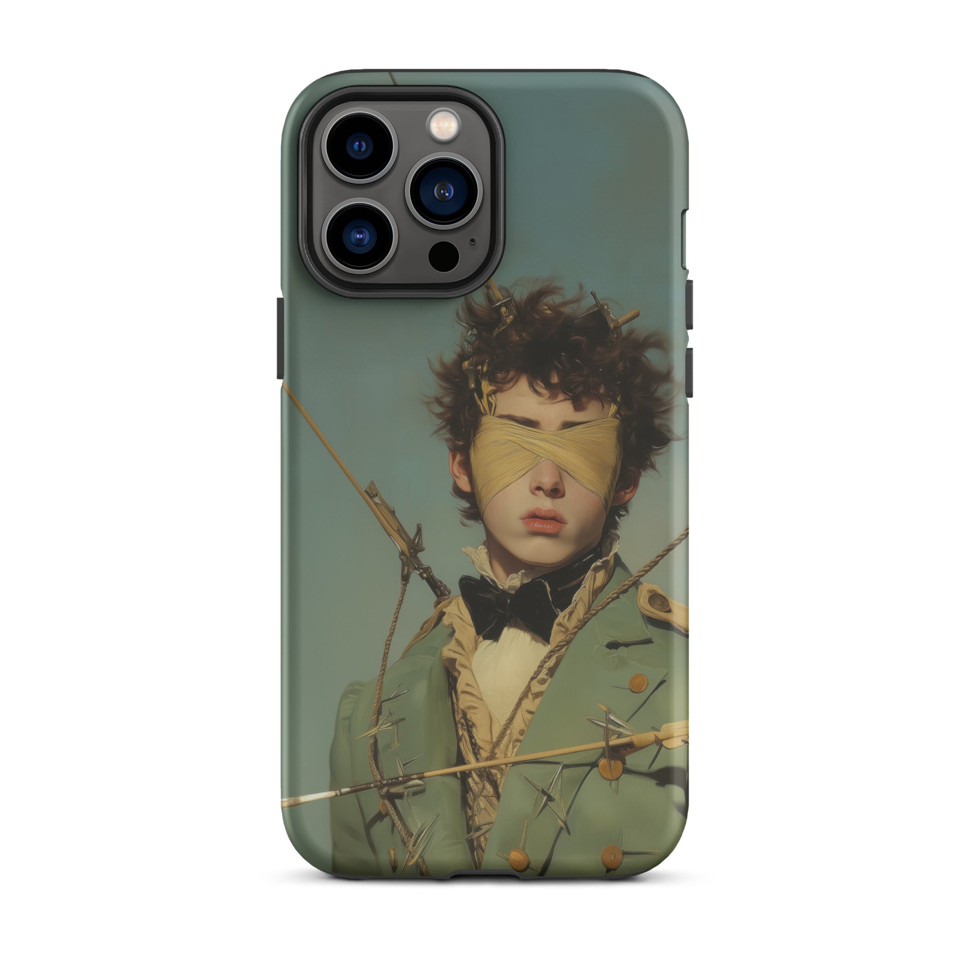 Bullseye Neo Baroque Gay Military Iphone Case, 13 Pro Max / Matte, Iphone Case Blindfolded Person Design