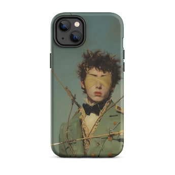 Bullseye - Neo-baroque Gay Military Iphone Case, 14 Plus / Matte, Iphone Case Blindfolded Figure