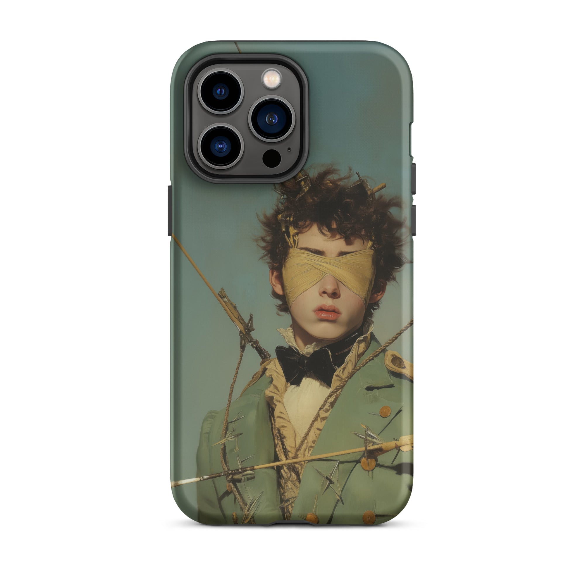 Bullseye Neo Baroque Gay Military Iphone Case, 14 Pro Max / Matte, Iphone Case Blindfolded Person Design