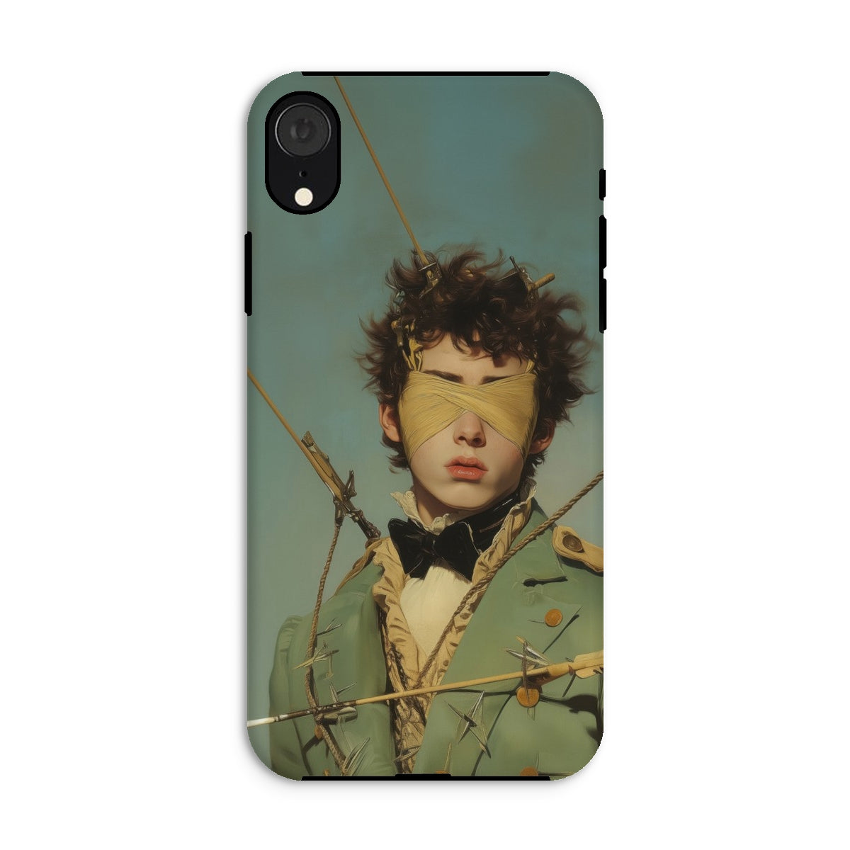 Bullseye Neo Baroque Gay Military Iphone Case, Xr / Matte, Phone Case Blindfolded Figure