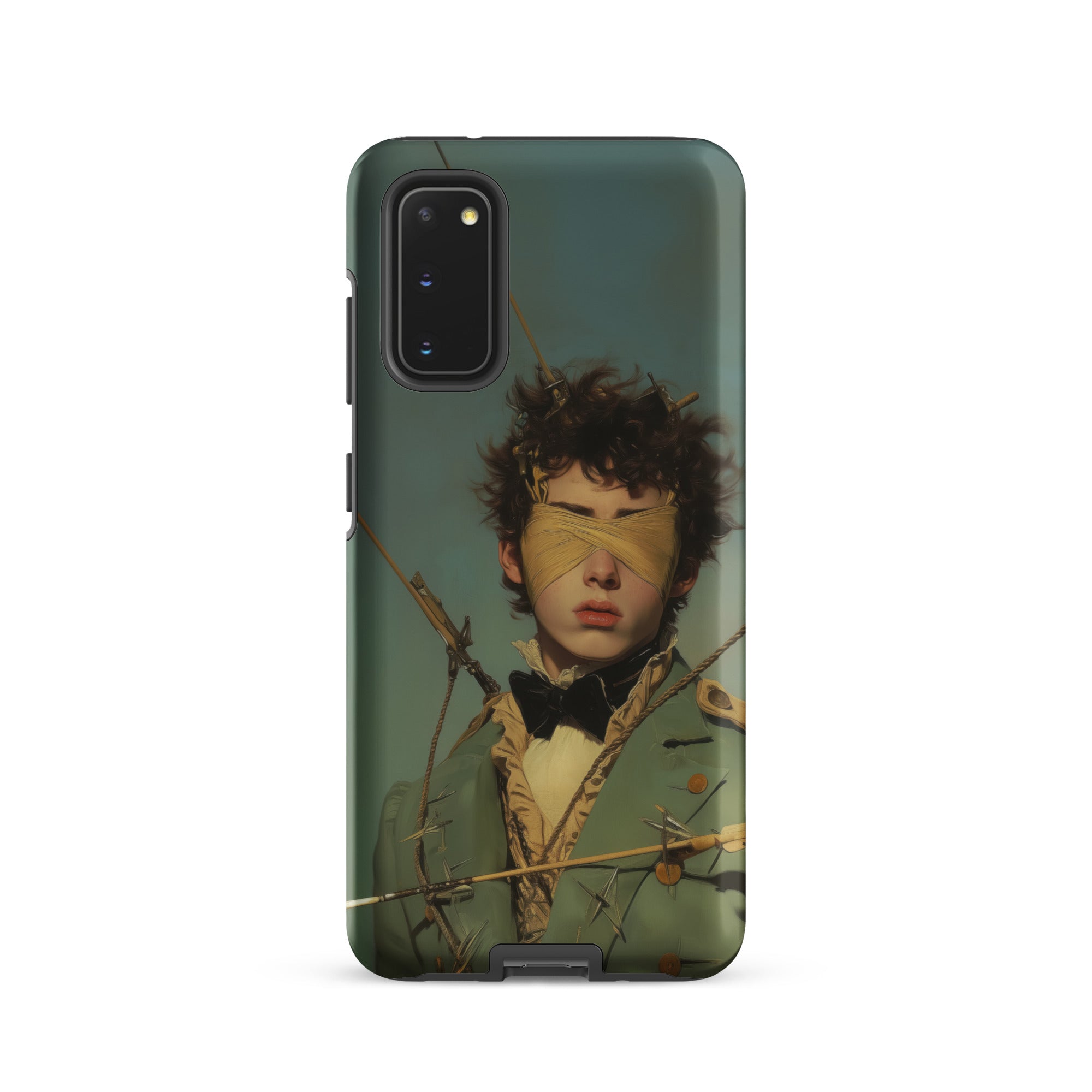 Bullseye Neo Baroque Gay Military Samsung Case, Galaxy S20 / Matte, Dark Green Phone Case Painting Blindfolded Boy