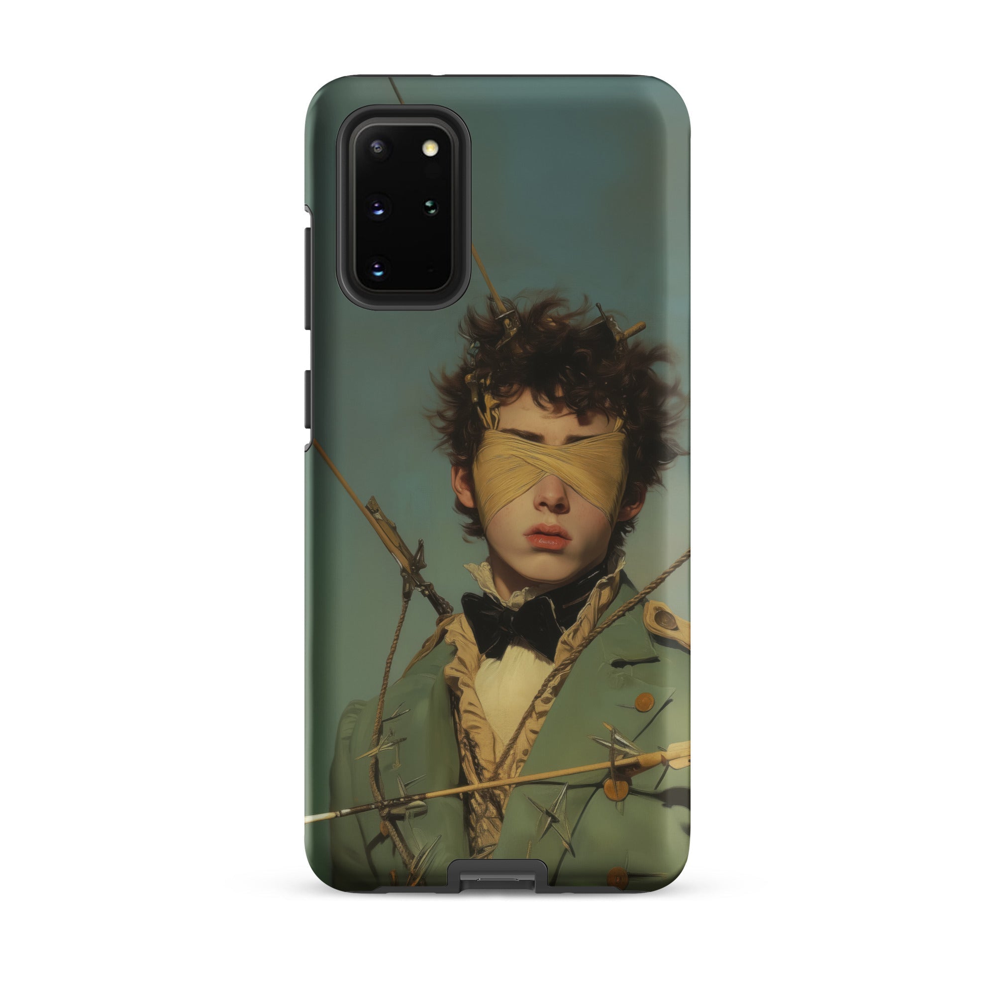 Bullseye Neo Baroque Gay Military Samsung Case, Galaxy S20 Plus / Matte, Smartphone Case Blindfolded Figure Pierced Arrows