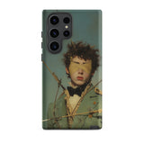 Bullseye - Neo-baroque Gay Military Samsung Case, Galaxy S23 Ultra / Matte, Smartphone Case Blindfolded Figure Green Jacket