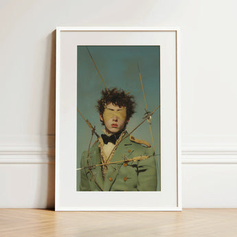 Bullseye - Surreal 18th Century Gay Military Art Print / Canvas, 12x18’’ / 31x46cm / White Frame / Matboard, Posters Prints & Visual