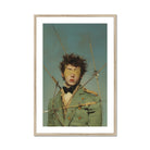 Bullseye Surreal 18th Century Gay Military Art Print, Framed Portrait Blindfolded Person Green Military Style Jacket