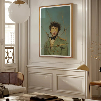 Bullseye - Surreal 18th Century Gay Military Art Print, Framed Portrait Young Man