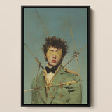 Bullseye Surreal 18th Century Gay Soldier Framed Canvas, Framed Portrait Blindfolded Person Pierced Arrows