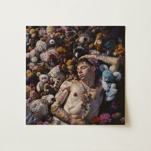 Bunked Twunk - Trashy Lowbrow Gay Punk Art Print / Canvas, 12x12’’ / 31x31cm / Unframed / no Border, Posters Prints & Visual Artwork, Toby