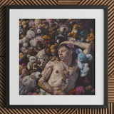 Bunked Twunk - Trashy Lowbrow Gay Punk Art Print / Canvas, Shirtless Twunk Slumbers, Lowbrow Gay Punk, Punk Homoerotic Art
