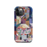 Burggarten - Paul Klee Phone Case Iphone 12 Pro / Matte Vibrant Geometrically Patterned Phone Case Mosaic Design Abstract Paul Klee Iphone