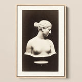Bust of Greek Slave - Hiram Powers Art Print / Canvas, 12x18’’ / 31x46cm / Natural Frame, Posters Prints & Visual Artwork, Toby Leon