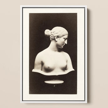 Bust of Greek Slave - Hiram Powers Art Print / Canvas, 12x18’’ / 31x46cm / White Frame, Posters Prints & Visual Artwork, Toby Leon