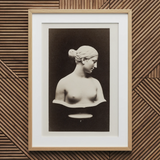 Bust of Greek Slave - Hiram Powers Art Print / Canvas, 20x30’’ / 51x76cm / Natural Frame / Matboard, Posters Prints & Visual Artwork, Toby