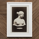 Bust of Greek Slave - Hiram Powers Art Print / Canvas, 20x30’’ / 51x76cm / White Frame / Matboard, Posters Prints & Visual Artwork, Toby