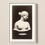 Bust of Greek Slave - Hiram Powers Art Print / Canvas, Hiram Powers, Greek Slave, Young Woman Tilts, Cycladic Stillness Running, Bare