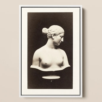 Bust of Greek Slave - Hiram Powers Art Print / Canvas, Hiram Powers, Greek Slave, Young Woman Tilts, Cycladic Stillness Running, Bare