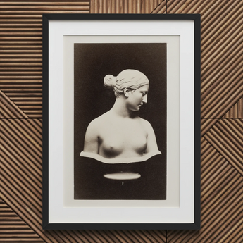Bust of Greek Slave - Hiram Powers Art Print / Canvas, Hiram Powers, Greek Slave, Young Woman Tilts, Cycladic Stillness Running, Bare