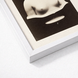 Bust of Greek Slave - Hiram Powers Art Print / Canvas White Framed Black Photographic, Young Woman Tilts, Cycladic Stillness Running, Bare