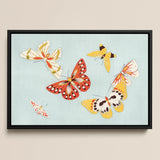 Butterflies - Kamisaka Sekka Chō Senshu Art Print / Canvas, Kamisaka Sekka’s Vibrant Butterflies, Japan’s Artistic Renaissance, Chō Senshu