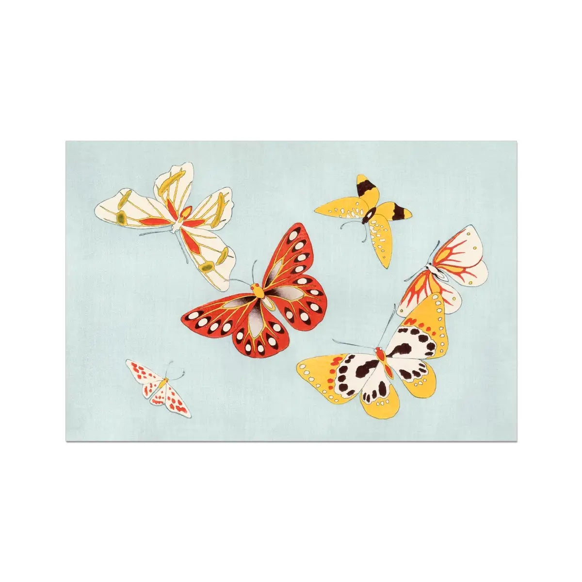 Butterflies - Kamisaka Sekka Chō Senshu Meiji Art Print - 36’’x24’’ - Posters Prints & Visual Artwork - Aesthetic Art