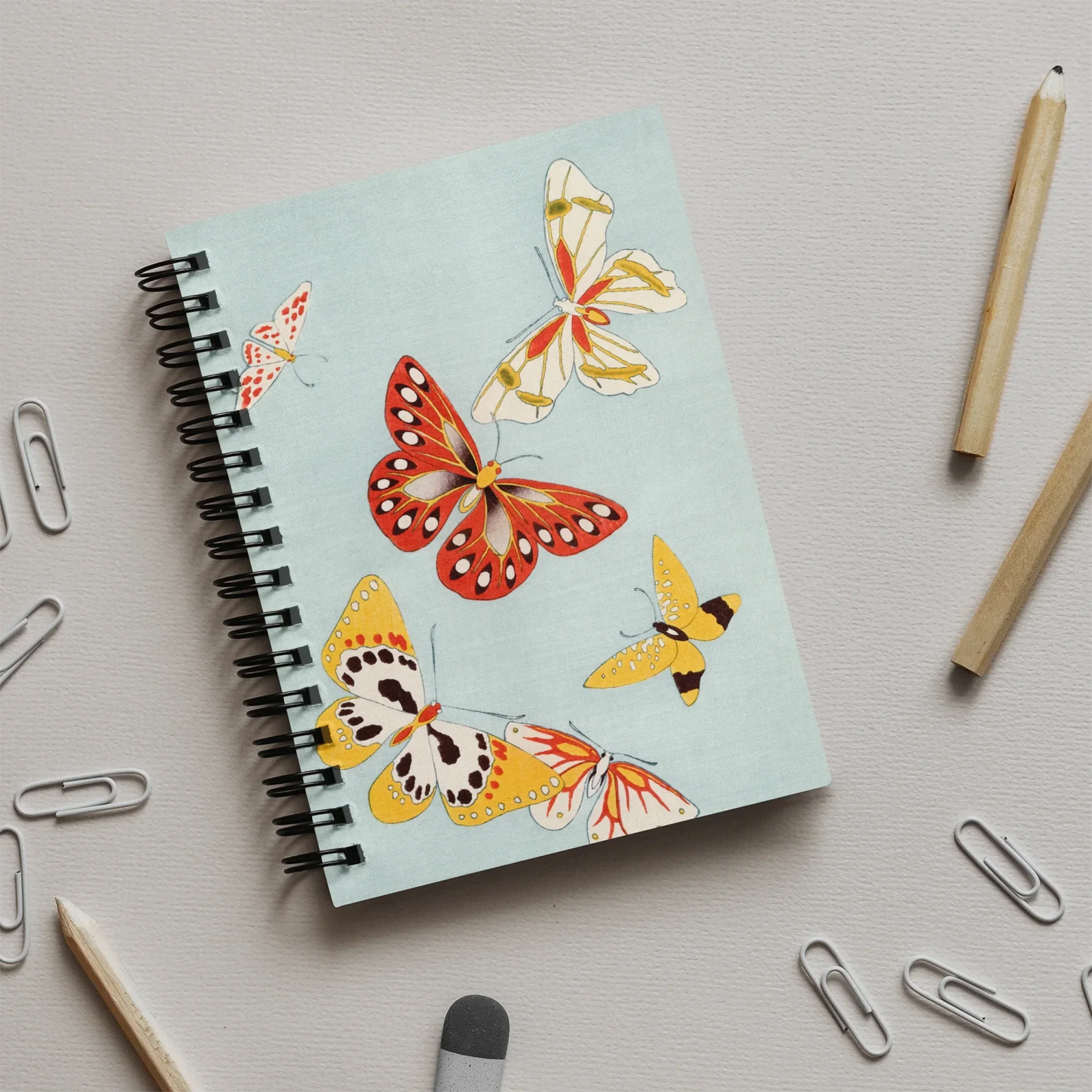 Butterflies - Kamisaka Sekka Chō Senshu Notebook Notebooks & Notepads