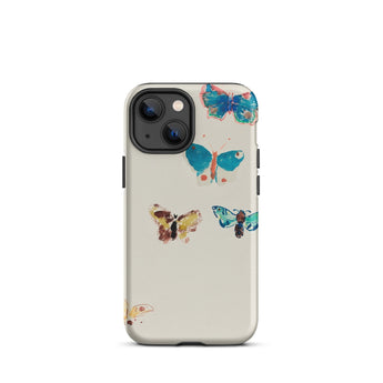 Butterflies - Odilon Redon Watercolor Phone Case Iphone 13 Mini / Matte Butterfly-patterned Phone Case Odilon Redon’s Five Butterflies,