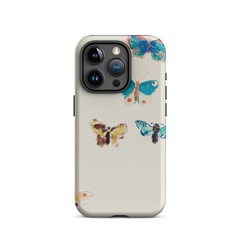 Butterflies - Odilon Redon Watercolor Phone Case Iphone 15 Pro / Matte Butterfly-patterned Phone Case Odilon Redon’s Five Butterflies,
