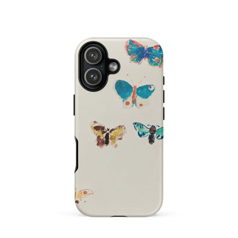 Butterflies - Odilon Redon Watercolor Phone Case Iphone 17 / Matte Iphone 12 Case Butterfly Design White Background Colorful Odilon Redon’s
