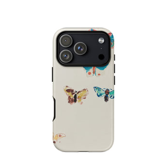 Butterflies - Odilon Redon Watercolor Phone Case Iphone 17 Pro / Matte Beige Butterfly-patterned Phone Case Matte Finish Black Camera