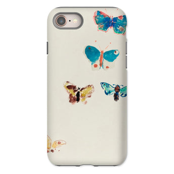Butterflies - Odilon Redon Watercolor Phone Case Iphone 8 / Matte Phone Case Decorated Colorful Butterfly Designs Odilon Redon’s Five