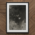 Butterflies - William Baxter Closson Art Print, 20x30’’ / 51x76cm / Black Frame / 2’’ Matboard, Framed Black White Nature Artwork