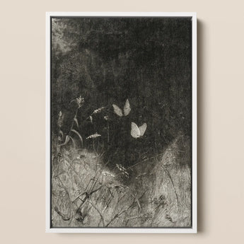 Butterflies - Impresión artística de William Baxter Closson / Lienzo, 12x17’’ / A3 / Marco blanco, Pósters, impresiones y obra visual, Toby Leon
