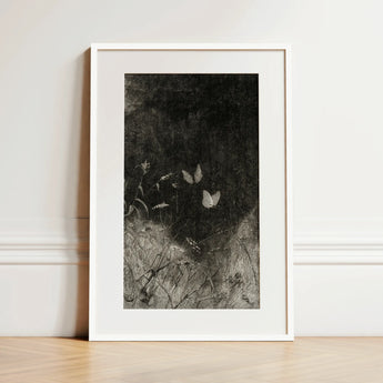 Butterflies - William Baxter Closson Art Print / Canvas, 12x18’’ / 31x46cm / White Frame / Matboard, Posters Prints & Visual Artwork, Toby
